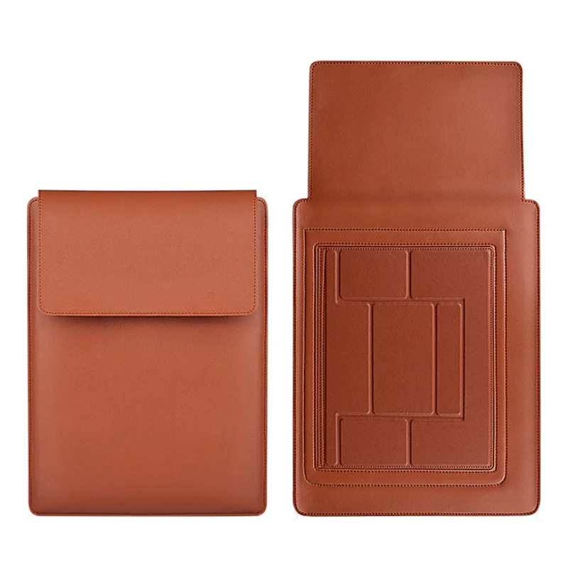 Laptop Sleeve Soft PU leather case 2 in1 Inner Bushing with stand function Compatible13-14.5inch with all laptops And tablets