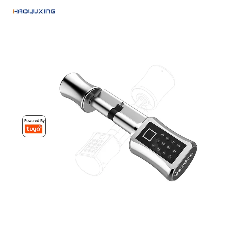 Digital Turn Euro Anti-theft Cylinder Smart Keyless Lock with to Lock App
