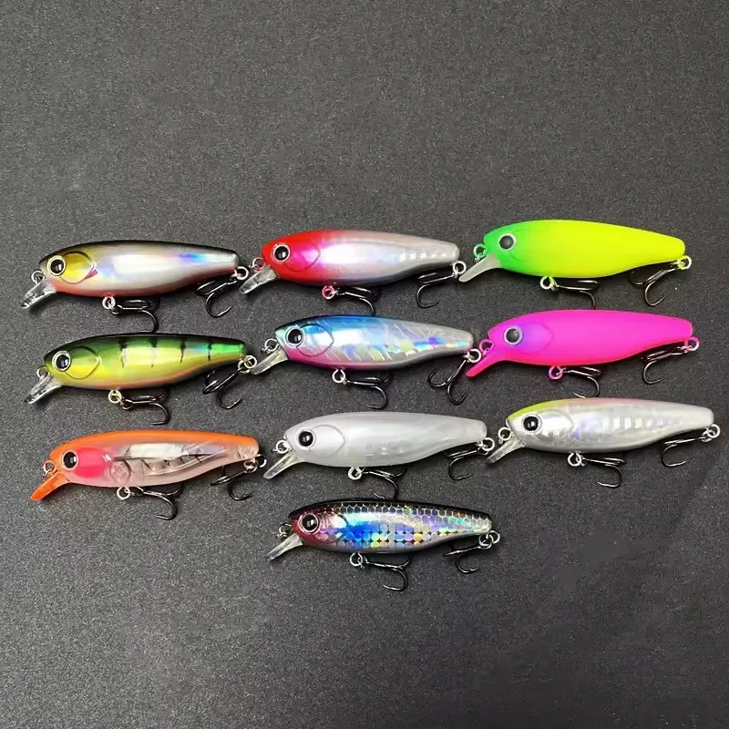 60mm 7g 10Colors Artificial Hard Fishing Bait Sinking Minnow Lures For Freshwater Saltwater Casting