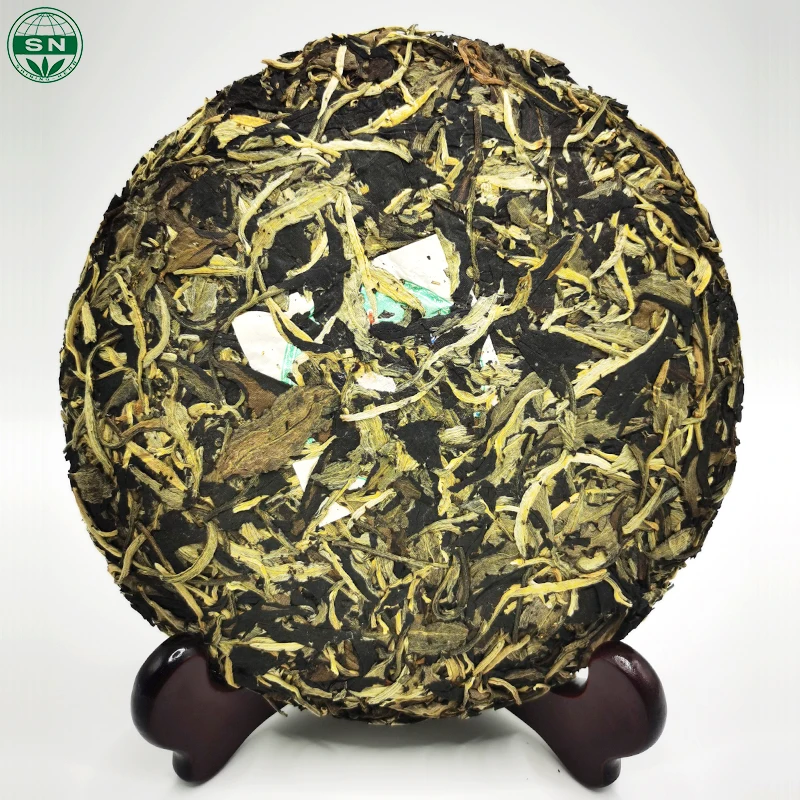 Высококачественный стандарт ЕС горный чай Jingmai Puer китайский Sheng Puerh лунный свет белый сырый чайный торт