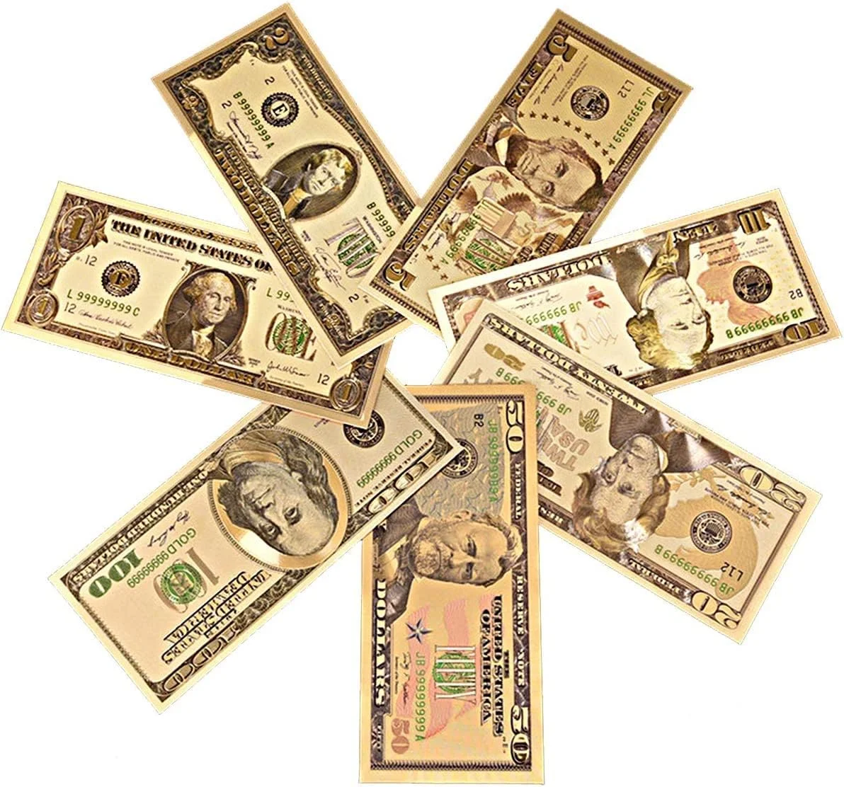 Логотип YWBL на заказ принимается банкнота в долларах президента США 24 карат Золотая Банкнота с покрытием Исполнительный директор отличный подарок