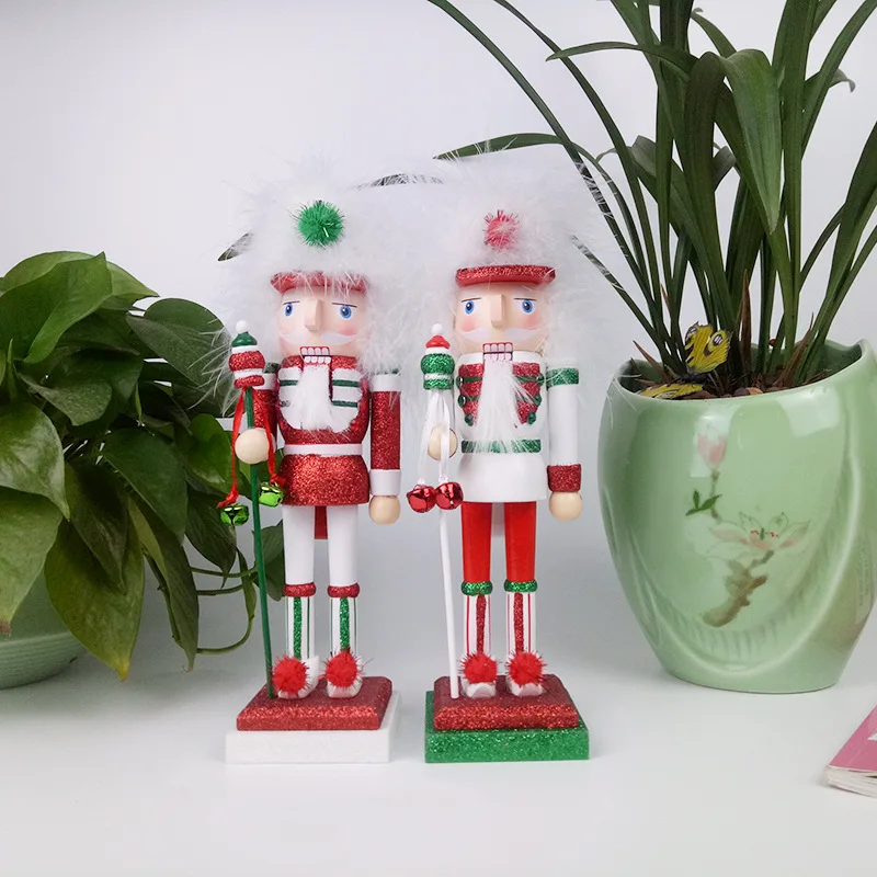 
Christmas tree ornaments 24 cm bright pink nutcracker doll 