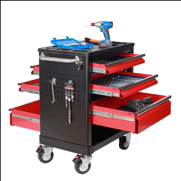 27in drawers two-way open rolling tool chest cabinet box work bench garage