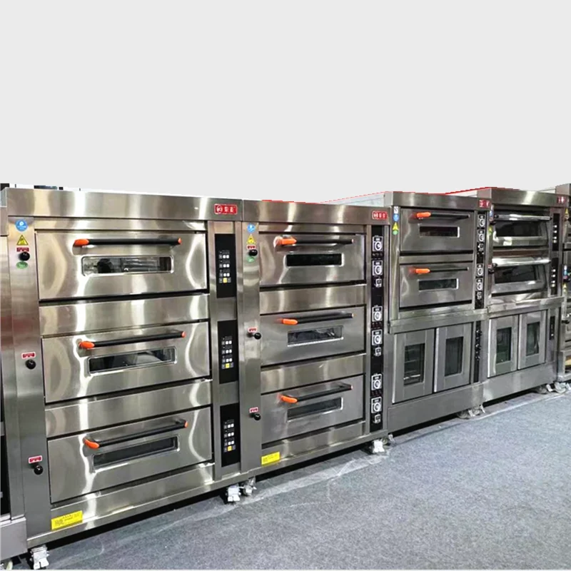 China large small industrial biscuit wholesale price baker cookie commercial bakery electric gas oven 2 deck for restaurant bake