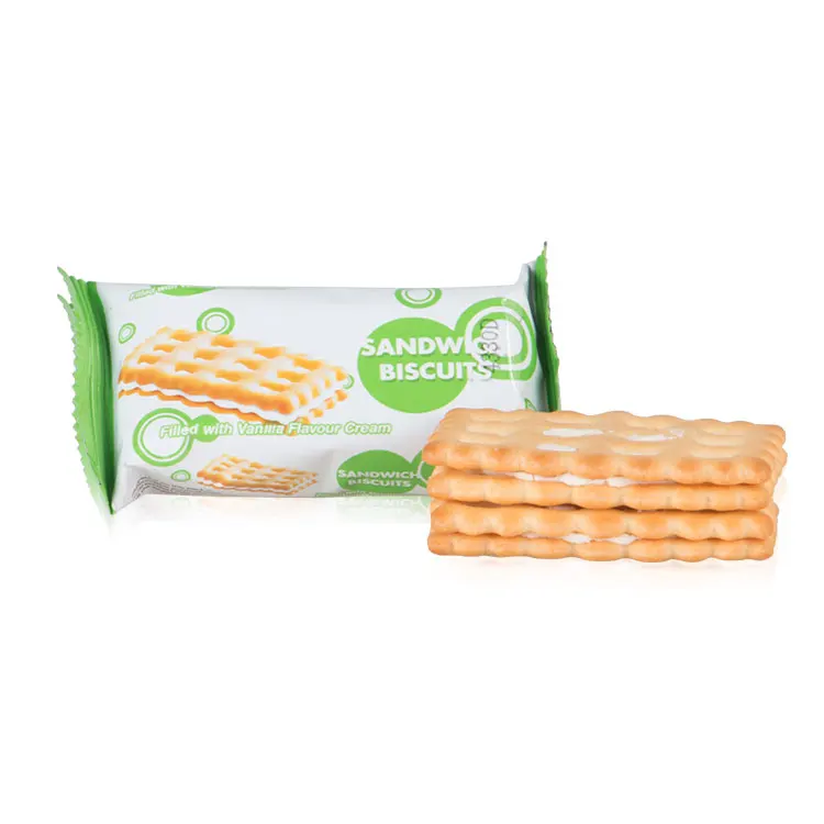 Best Snack Food for Tea Time vanilla sandwich biscuits stuffed Various flavors sandwich biscuits