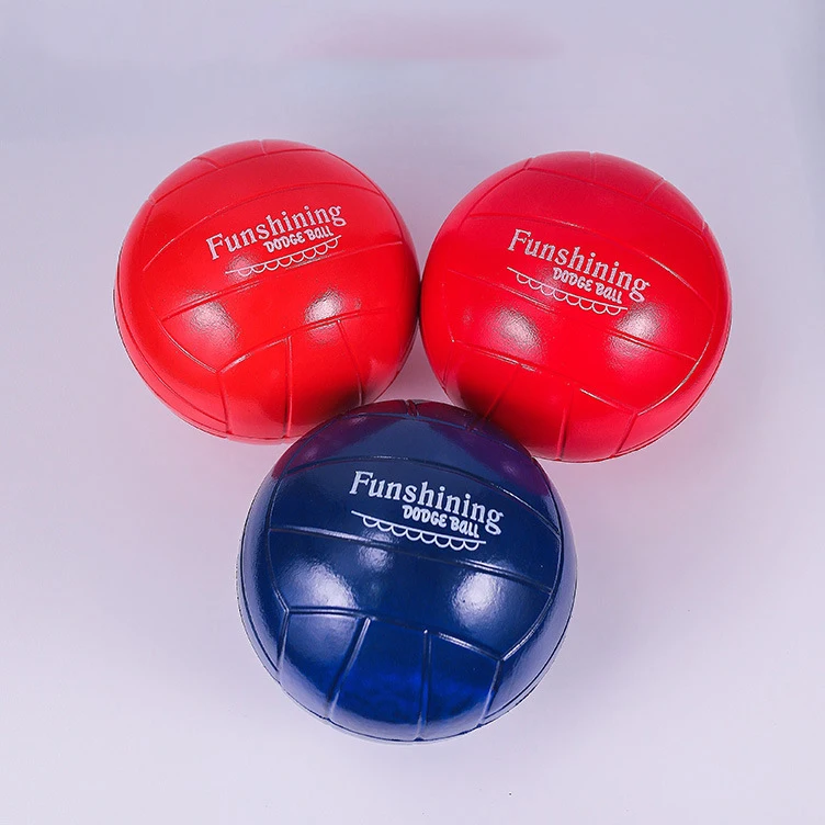 Syh291 High Density Soft Volleyball Custom Logo PU Durable Skin Coated PU Foam Ball Trampoline Park Dodgeball Foam Dodgeballs