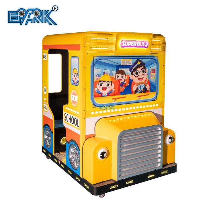 Super School Bus Theme Park Rides Arcade Game Machine Kids Coin Operated Amusement Games