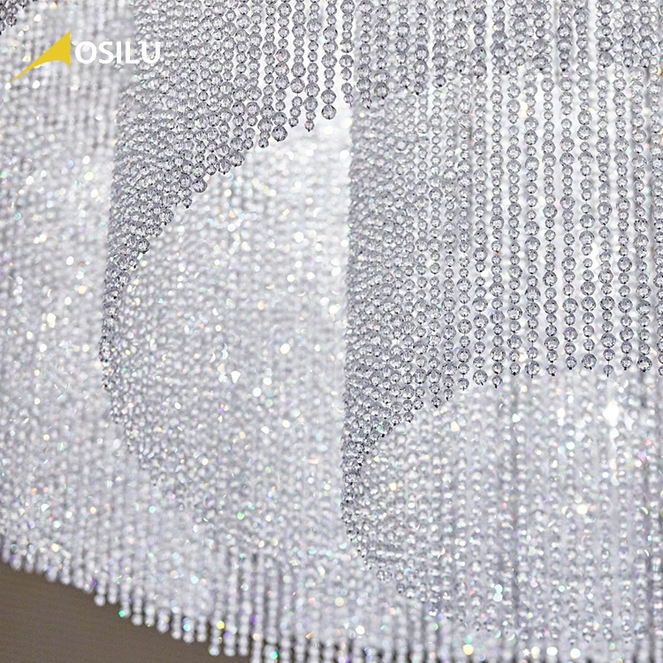 2022 New style K9 crystal High-Grade Hall Hotel Lobby Decoration Lighting Luxury Large Custom Made Crystal Chandelier