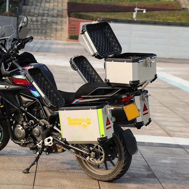 factory custom SHENGLIN scooter trunk rear side top motorcycle boxes tail box for delivery food delicated appearance