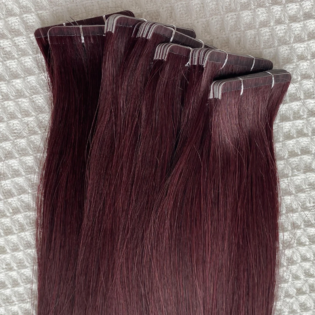 100% Virgin Cuticle Remy Hair Maintains Full Grip Thinner Softer And Seamless Slimline Tape Hair Extensions