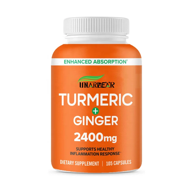 Turmeric Curcumin 95% Black Pepper Ginger Turmeric Extract Curcuminoids Extra Strength Absorption Joint Supplement Capsules