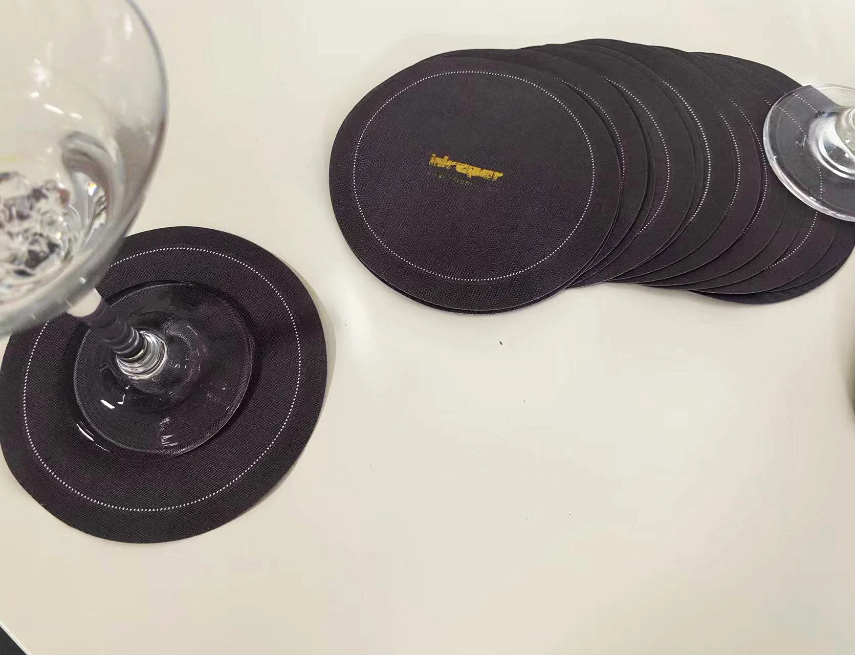 Organic environmental protection  pure  cotton  coaster  circular custom pattern high quality