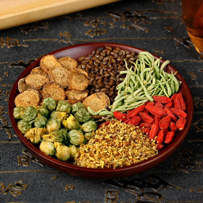 
natural scent and flavor tea bag packing chinese wolfberry tea with pale bamboo leaves 