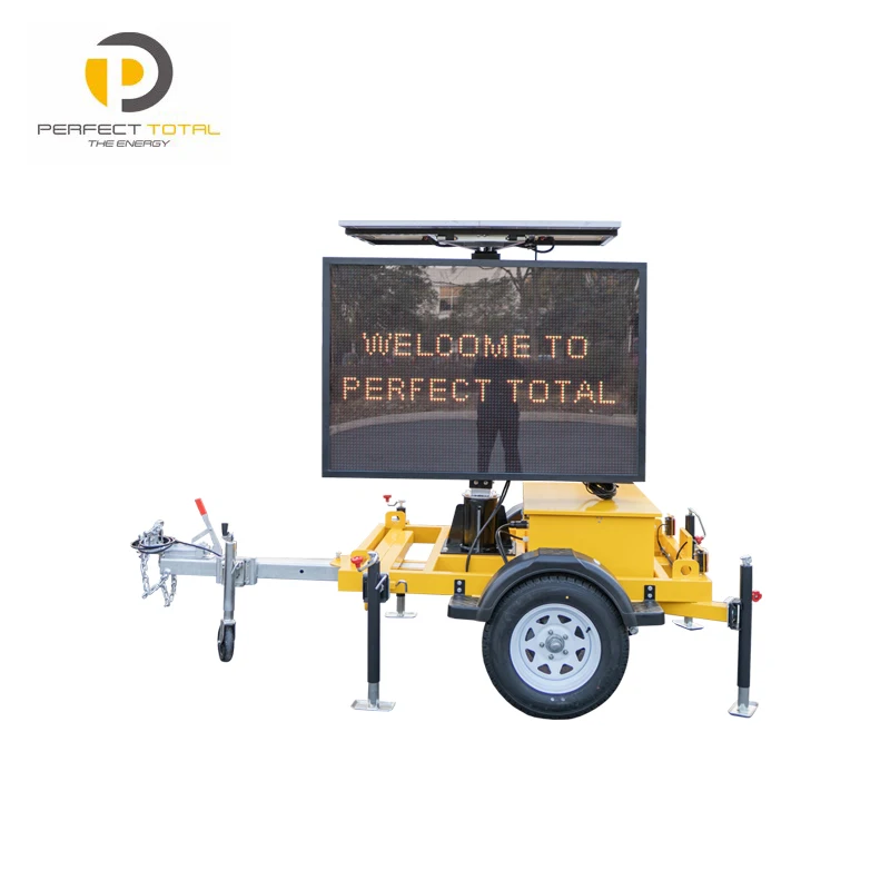 Sign Trailer Amber Color Variable Message
