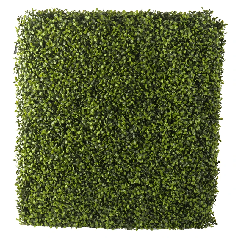 china factory UV-proof plastic grass boxwood wall fence artificial green panel hedge for garden decoration