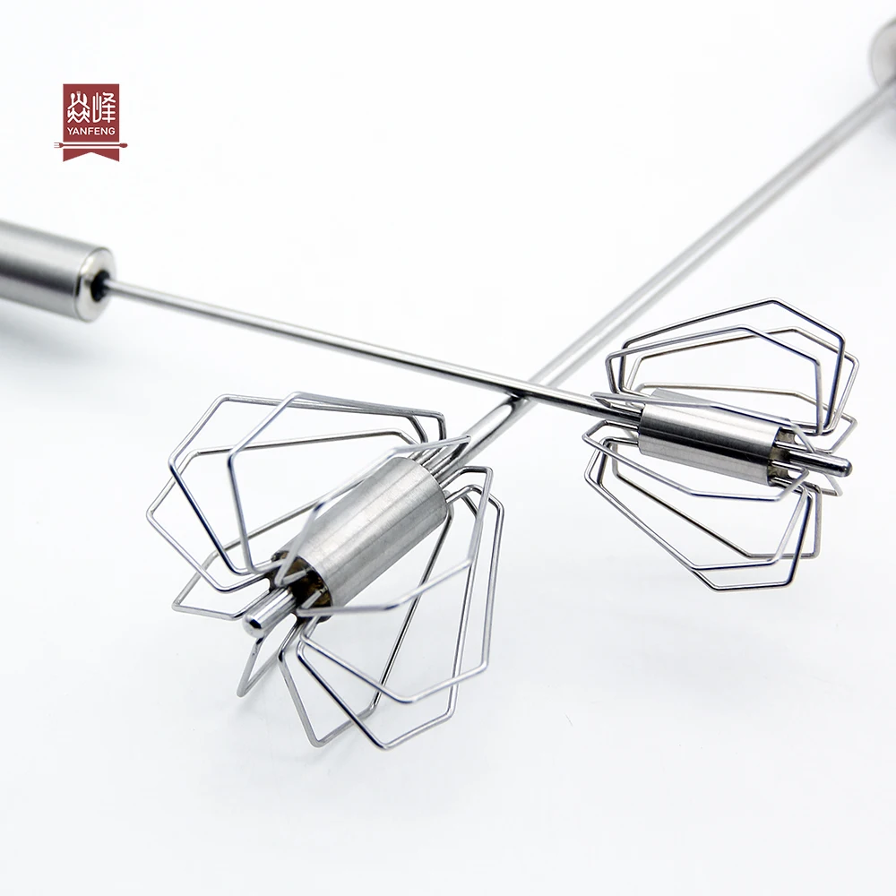 YF Hot Sale Stainless Steel Semi Automatic Egg Beater Whisk For Baking