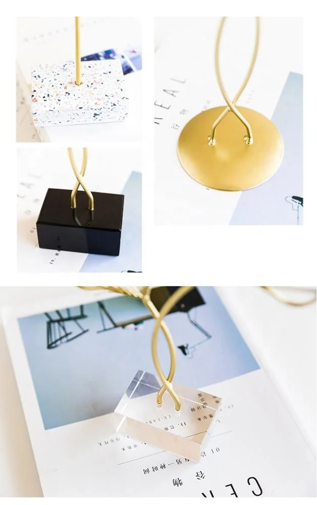 Luxury Iron Wire Unique design Metal Home Tabletop Decoration with Marble Stand for Christmas and Festival