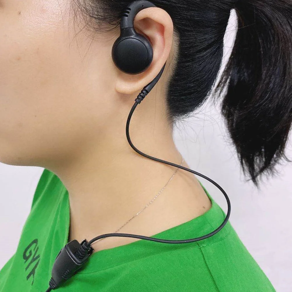 Pogo Pin Swivel Earpiece for Walkie Talkie Radio APX900 APX1000 APX4000 APX6000 with Reinforced Cable & Mic