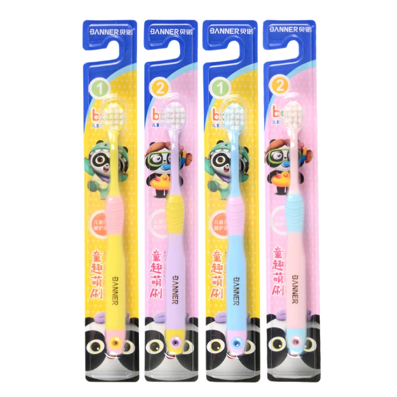 BANNER colorful handle with ultra soft bristles for babies aged 4-10 toothbrush
