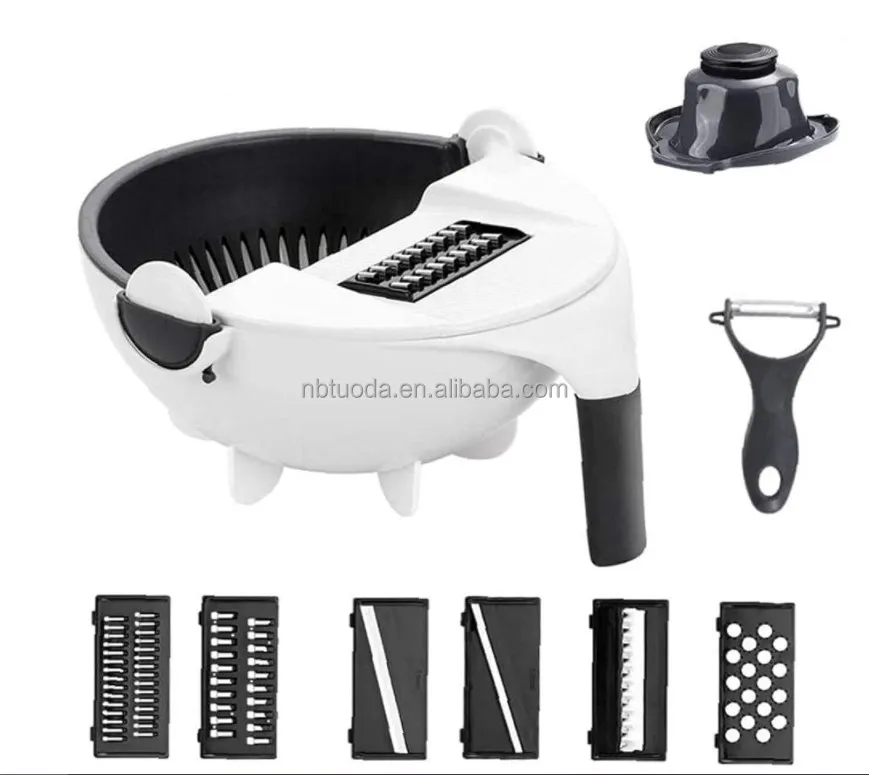 Multifunction Veggie Shredder Grater Vegetable Onion Kichen Chopper Vegetable Cutter with Drain Basket