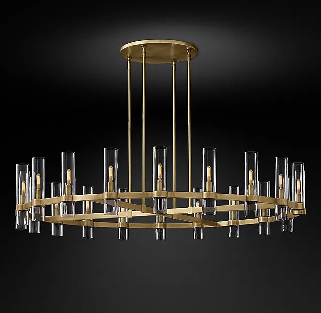 
Creative indoor lights iron electroplating glass design lamp led chandelier pendant lights 