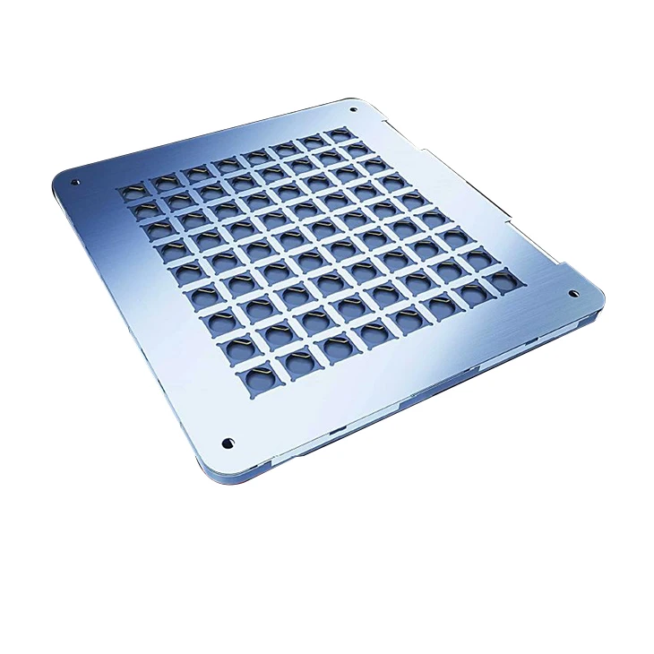 Low cost high efficiency production die assembly semiconductor tray