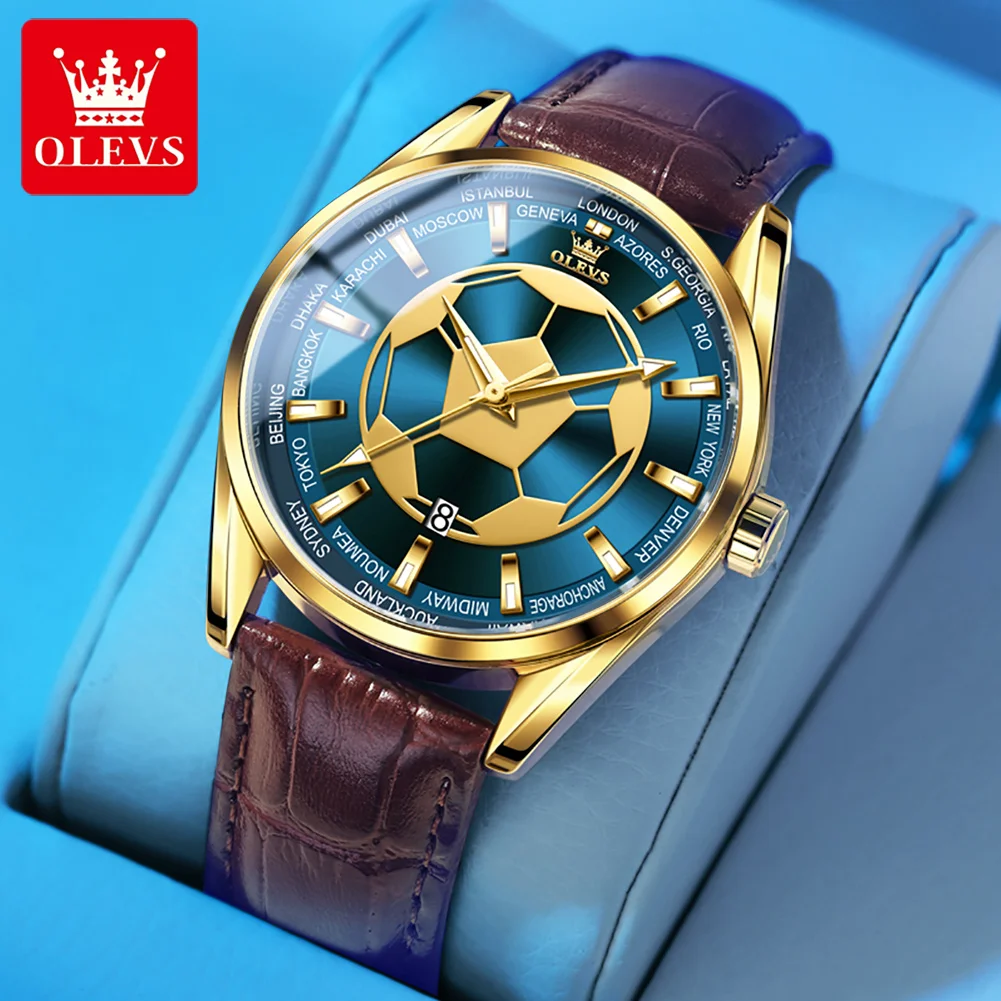 OLEVS 9949 Quartz Great Quality Sport Men Wristwatch Stainless Steel Strap Waterproof Casual Watches for Men Luminous Calendar