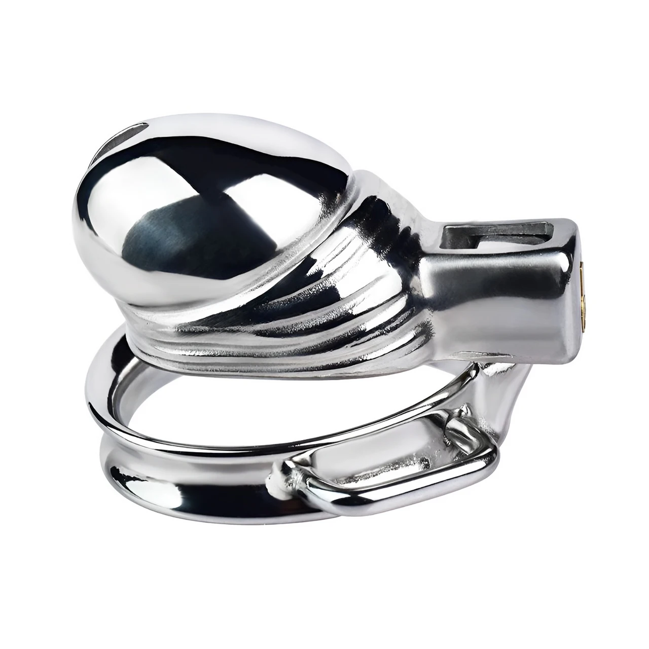 FRRK Penis Shaped Chastity Cage metal male chastity device sex toys for men Cock Lock Cage 304 Stainless Steel  BDSM Adult Toy