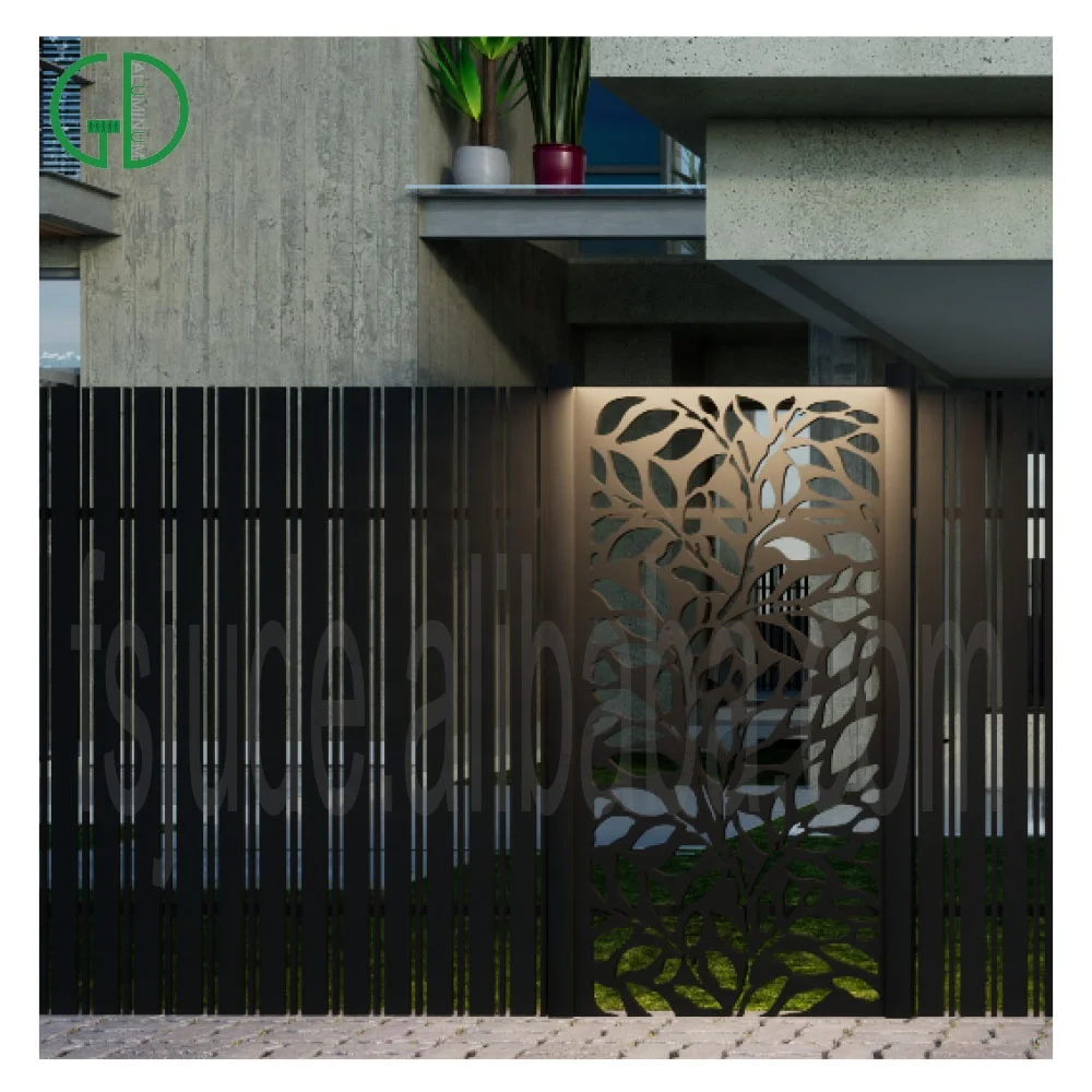 GD black aluminum fence covering privacy palisade aluminium fence panels for garden fencing