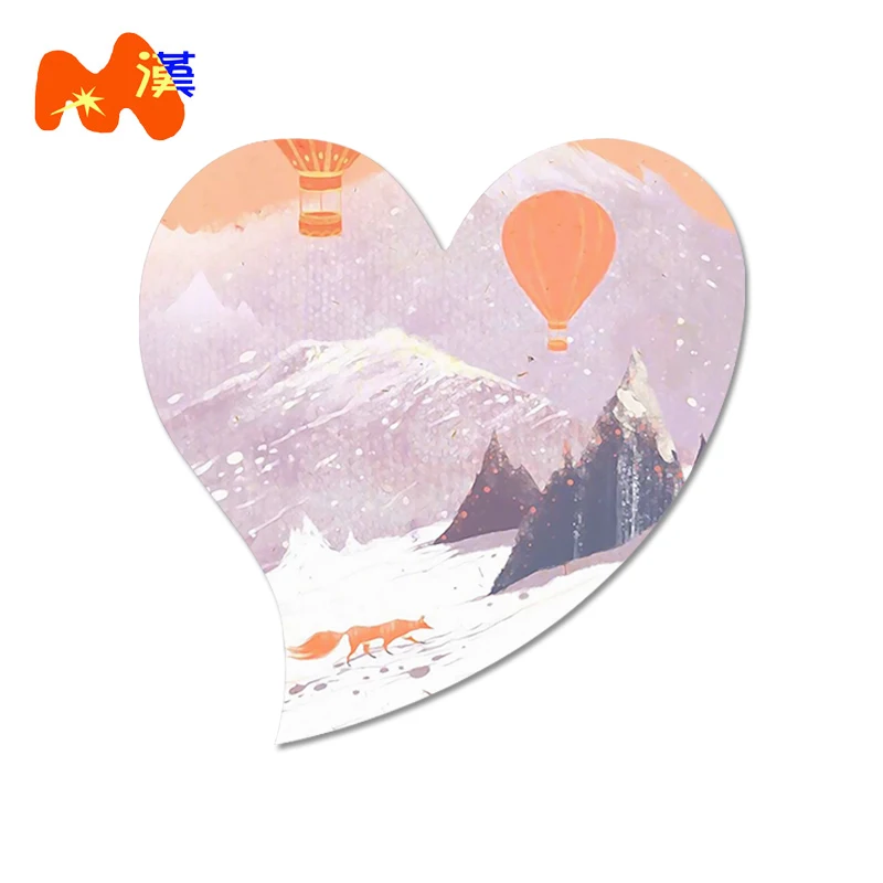 Customized Bulletin board calendar 3D modeling 6MM thickened  cute heart-shaped waterproof mdf sublimation blank fridge magnet