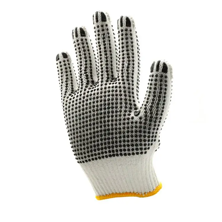  Высококачественные синие хлопковые перчатки в горошек из ПВХ 7 Калибр/10 Калибр