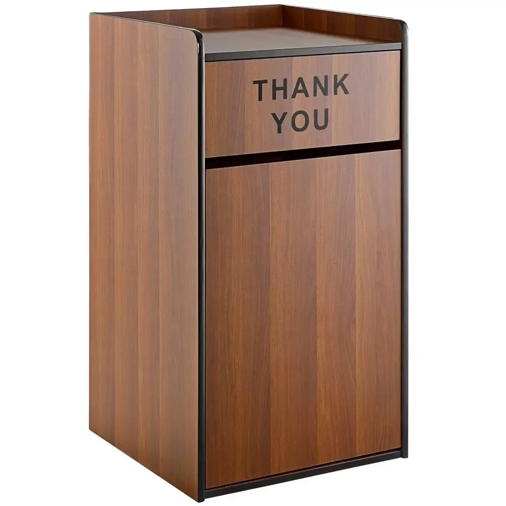 Modern Style Restaurant Trash Can Factory Price Wood Trash Can