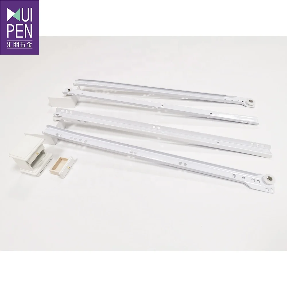 factory price  epoxy powder coating paint  200mm To 600mm Full Extension  Soft Close Telescopic Drawer runner