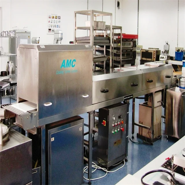 AMC Customized Newest Design Food Industry Touch Screen Sushi Cooling Tunnel Machine