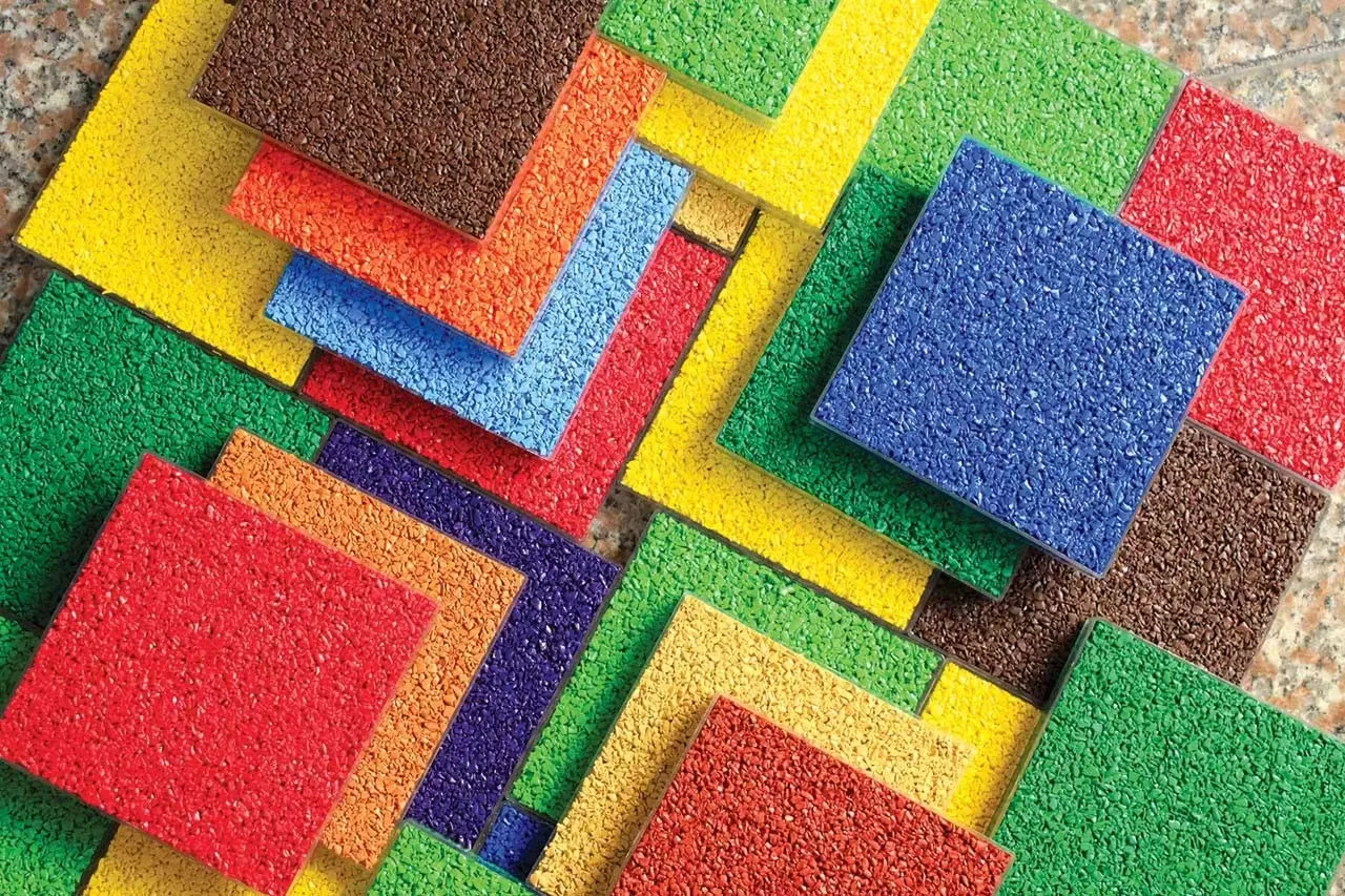 Non-Toxic Colorful Epdm Rubber Granule Raw Material For Playground Running Track Amusement Park Flooring Surface