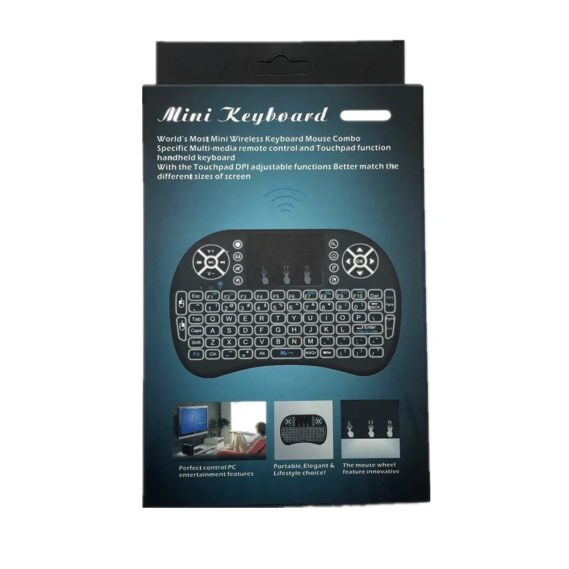 2.4Ghz Wireless  TV BOX /PC/Laptop/ TV/Mobile phone Multimedia Keys mini KB Keyboard mouse Combo Arabic and English