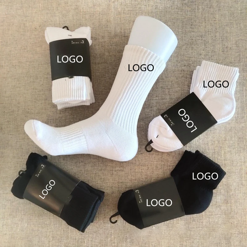 Free Quality Sample Wholesale Crew Sports Embroidery Men Custom Logo Sport Socks