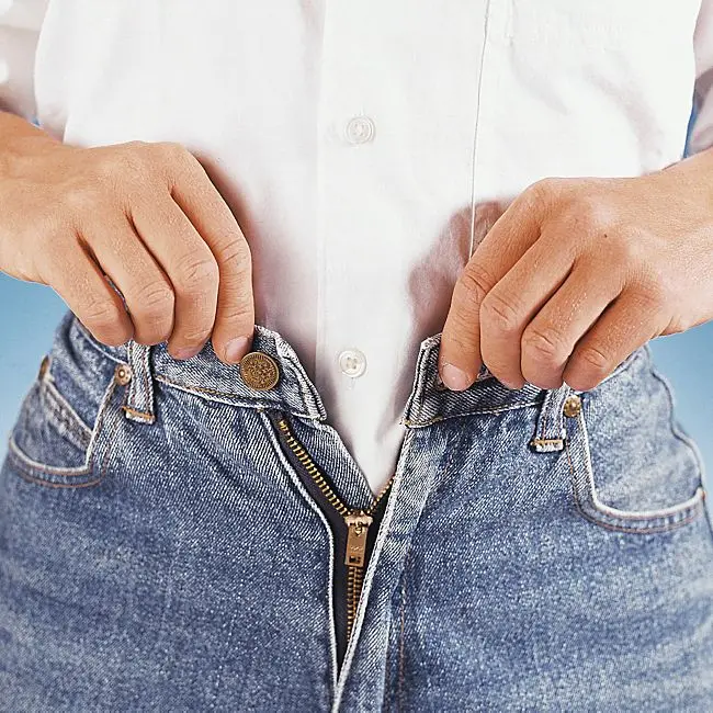 TOPFENG Set of three Custom Collar spring button Eco-friendly alloy spring buckle Jeans spring extension buckle