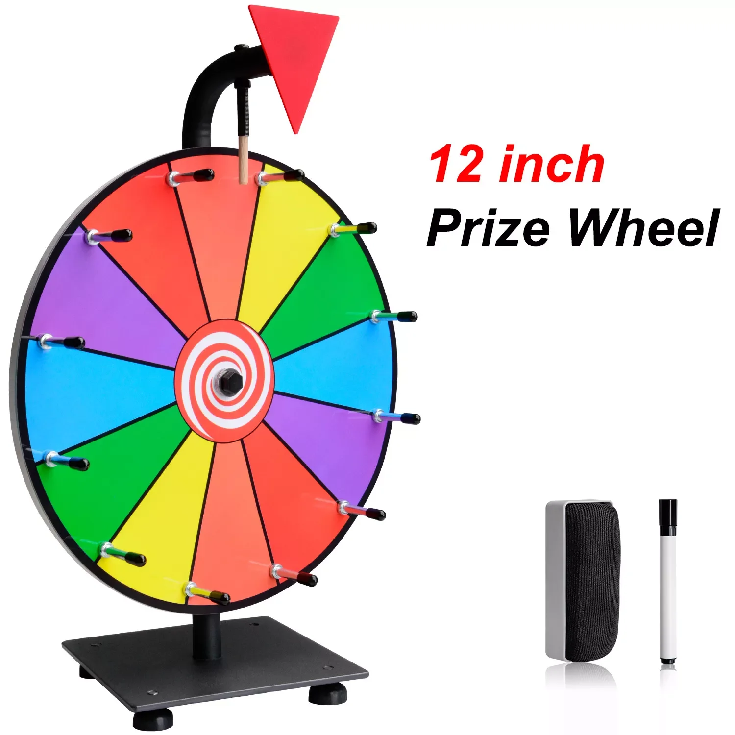 Custom Advertising Lucky Display Casino Roulette Wheel Dry Erase Color 12 Inch Casino Prize Wheels