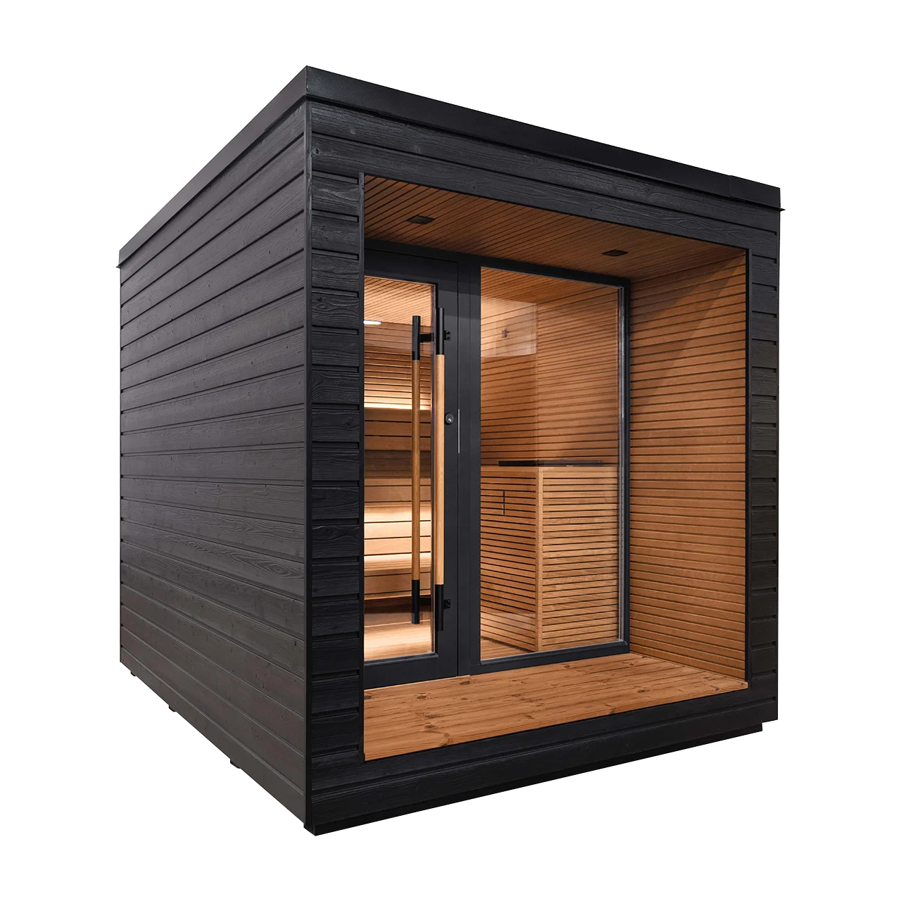 Traditional Red Cedar 6 People Steam Outdoor Cube Sauna