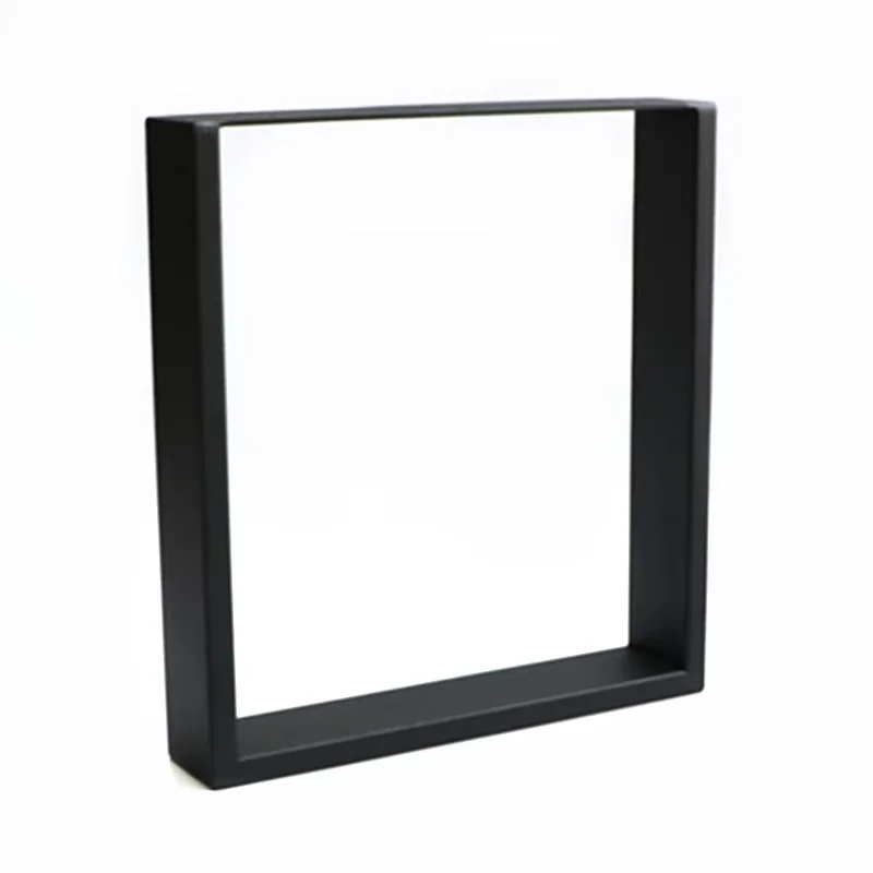 Black Wrought Iron Dining Legs, Industrial Style, Modern Square Design, Robust Construction , mail order packing