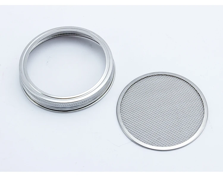 Hot sale Sprouting Jar Lids 304 Stainless Steel Wide Mouth Mason Jar Lids for Seed Sprouts lid