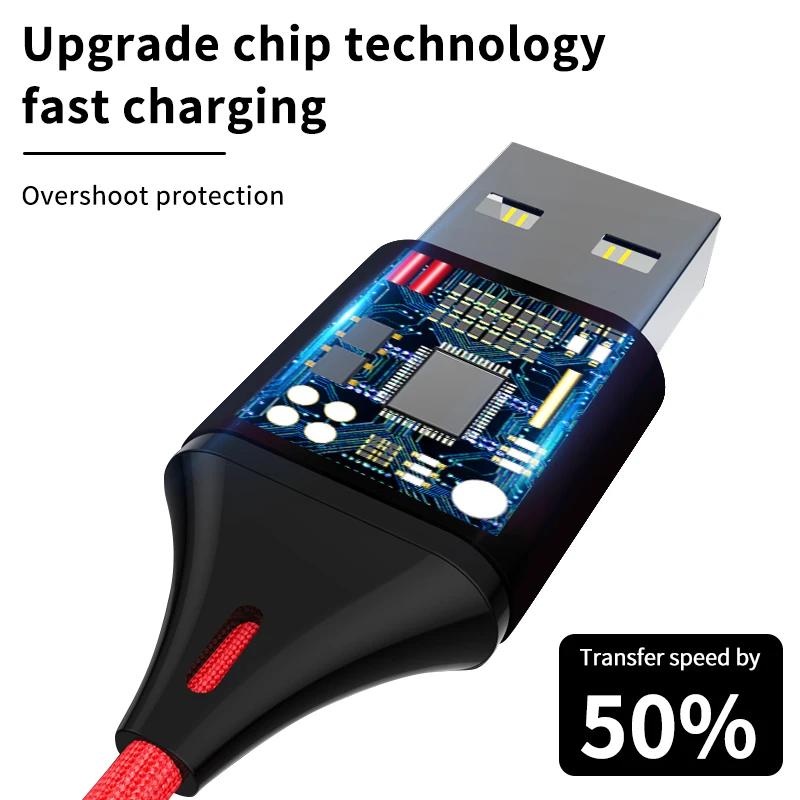 Заводской OEM 3 в 1 нейлоновый плетеный кабель 2A micro usb type C зарядный для телефона iphone samsung huawei