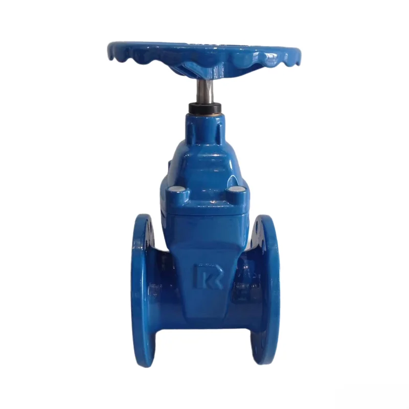 DIN3352 F4 ковкий чугун с мягким сидящим ручным фланцем упругий затвор DN50-DN600