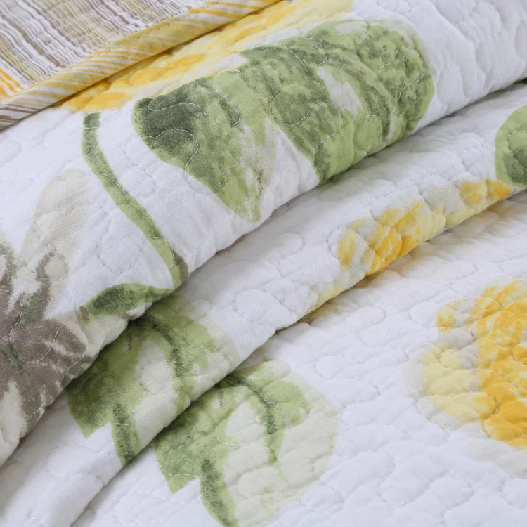 European Style Floral Pattern 100% Cotton Bedspread 230*250 CM Double Quilt Bedspread Bedding Coverlet