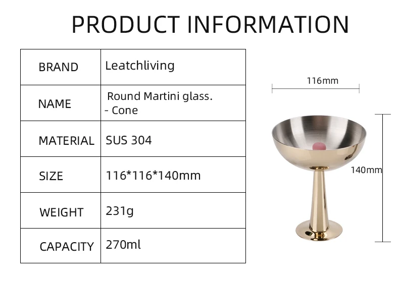 Custom Cheapest Cocktail Stainless Steel Wine Cocktail Glasses Drinking Coffee Tea Glass Cup