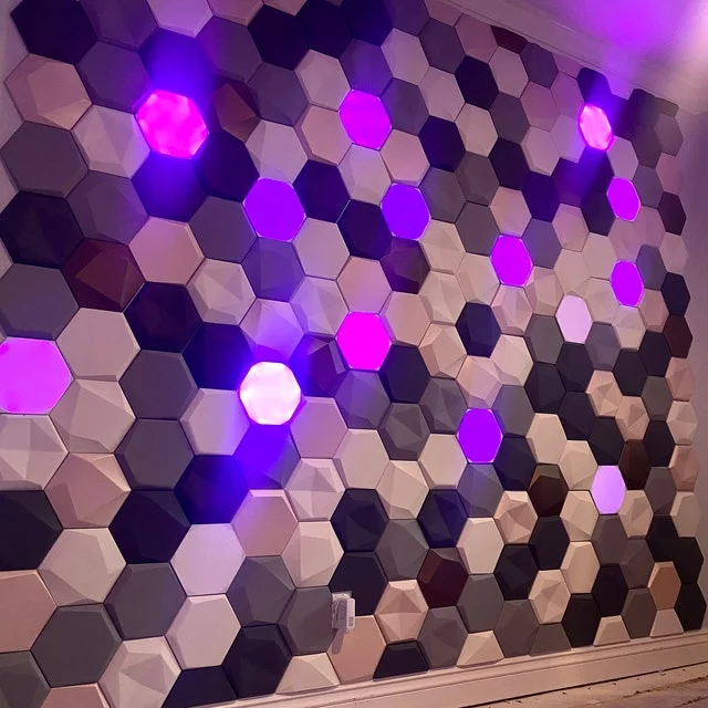 Hexagon Gaming Room soft  3D acoustic wall Panel  for  Music Room   Studio Room