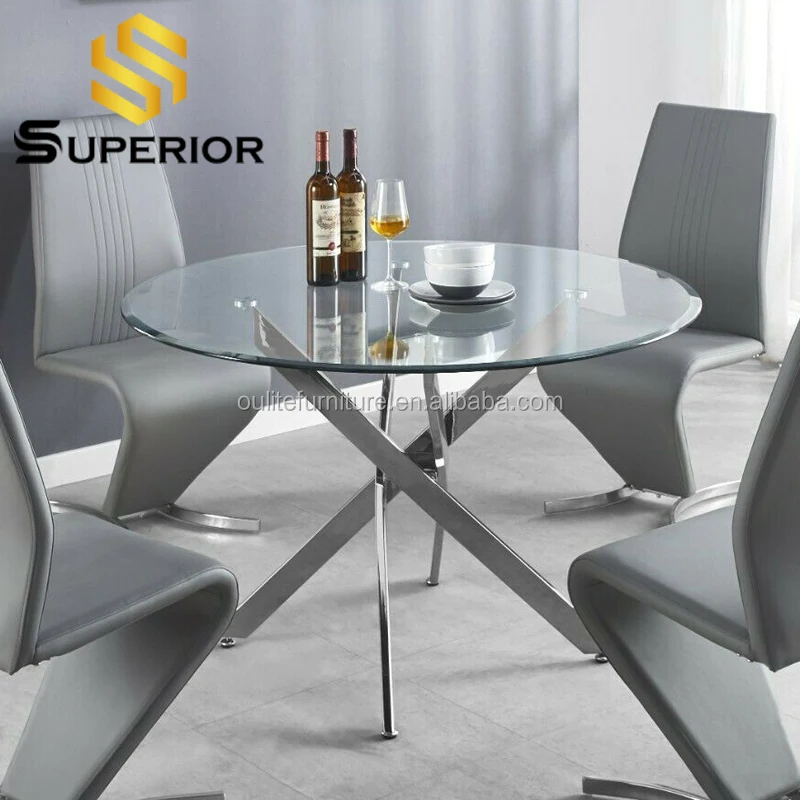 Wholesale restaurant dining table and chair metal stainless steel frame