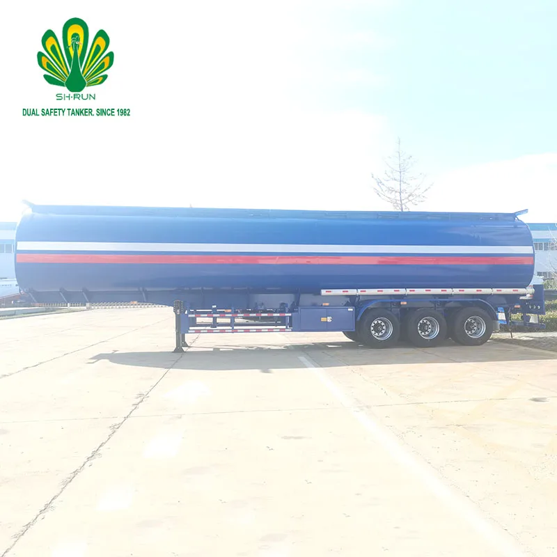 4-axis super large cubic gasoline diesel special trailer for transportation multi-compartment design Total length 13 meters