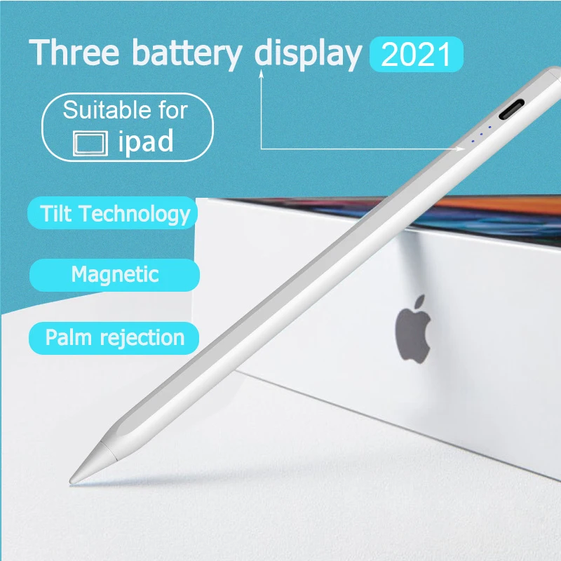 BDD Newest Design Aluminum  Pen Stylus for Ipad Professional Drawing Tablet Stylist Pom Lapiz Tactil With Custom Logo Printed